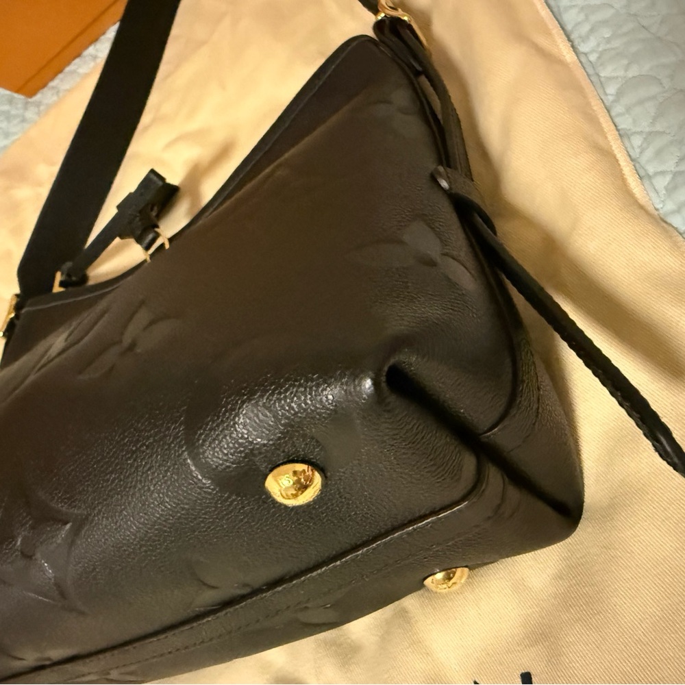 LV Louis Vuitton CarryAll PM Black Monogram Empreinte Leather Shoulder Bag - Picture 10 of 16
